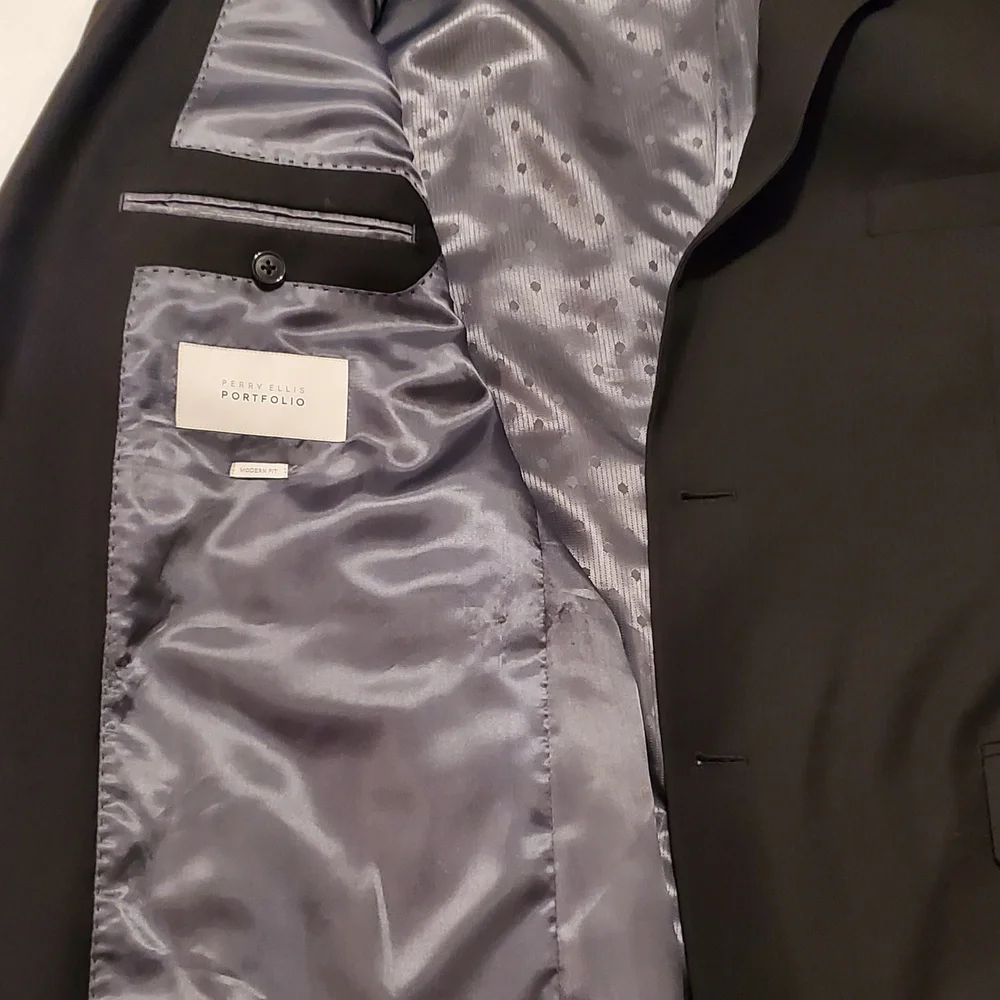 Perry Ellis Charcoal Men's Suit Jacket - Picture 5 of 15